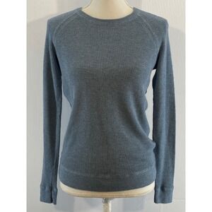 Prana Milani Crew Sweater Blue Thermal Crewneck Outdoor Lifestyle CozyCore